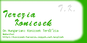 terezia konicsek business card